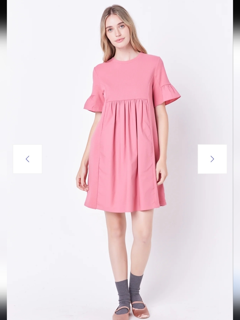 English Factory Mixed Media Dress Dusty Pink Size XS